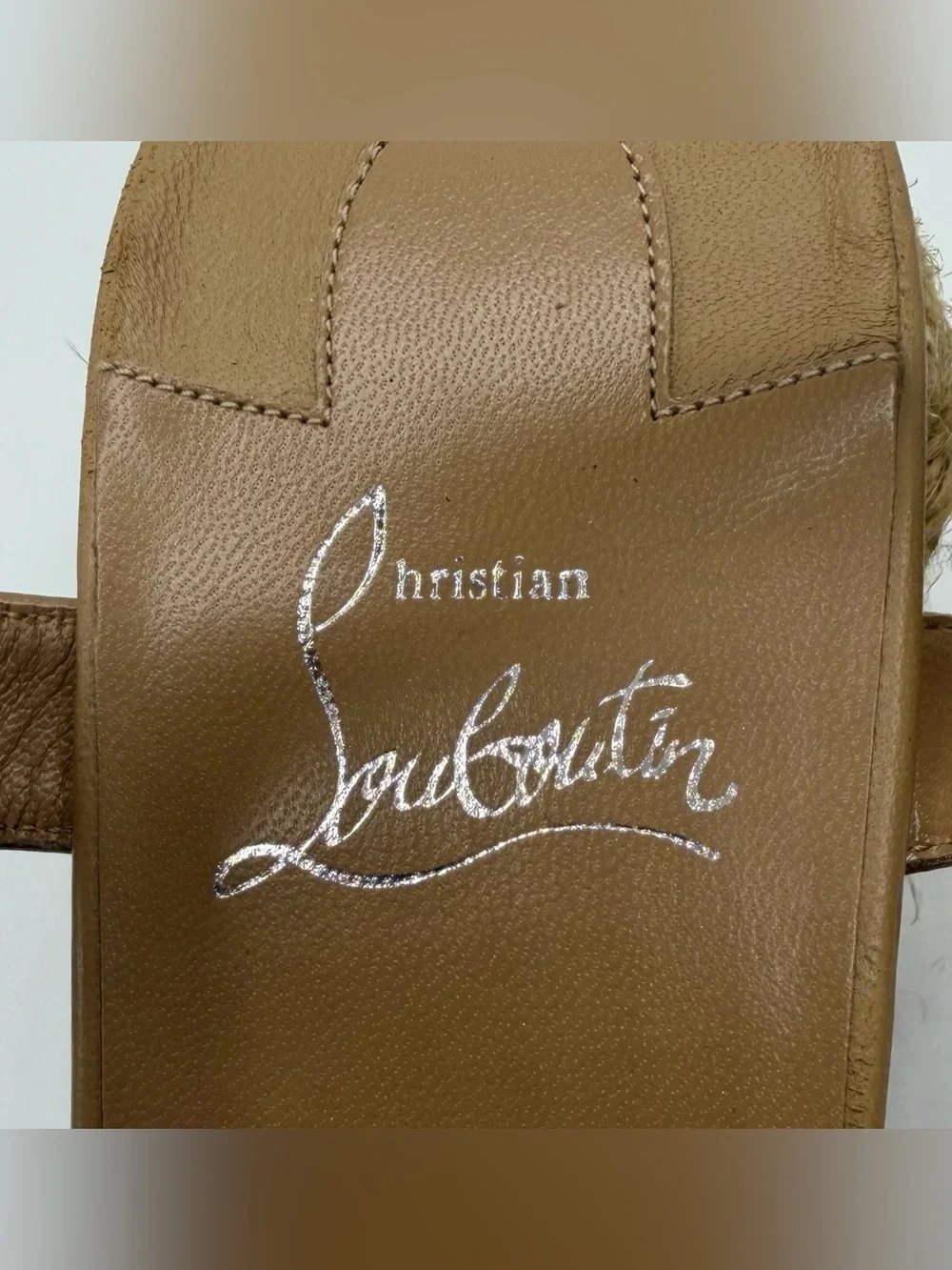 NIB Christian Louboutin Calakala 70 mm Toffee Tan Leather Platform Heel Pumps